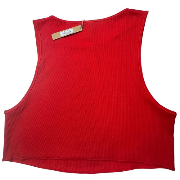 SKIMS Cotton Rib Super Crop Tank Ruby 3X - Picture 3 of 10